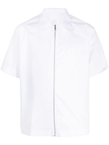 Βαμβακερό πουκάμισο με φερμουάρ Givenchy λευκό
