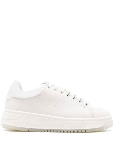 Deri sneaker Emporio Armani beyaz