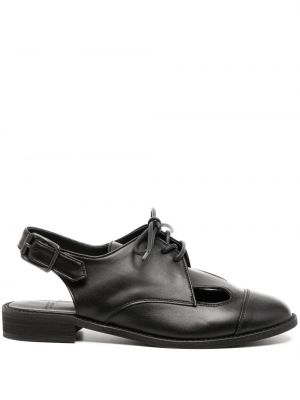 Slingback mežģīņu kurpes ar šņorēm Y's melns