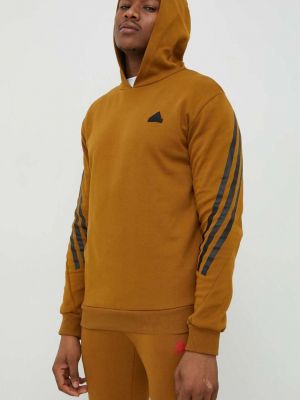 Hoodie s kapuljačom Adidas smeđa