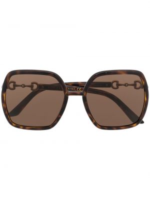 Okulary przeciwsłoneczne oversize Gucci Eyewear brązowe