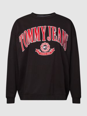 Bluza dresowa z długim rękawem Tommy Jeans Curve czarna