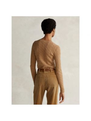 Jersey de lana de cachemir de punto Polo Ralph Lauren marrón