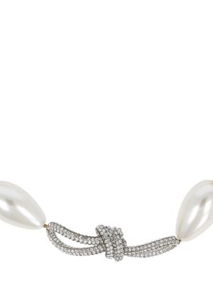 Naszyjnik z perełkami z kryształkami Rosantica srebrny