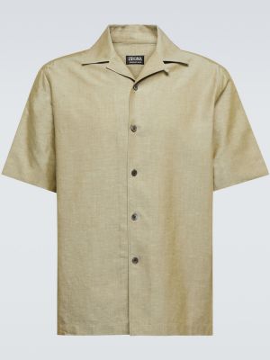 Camisa de algodón Zegna verde