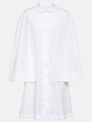 Vestido camisero de algodón Noir Kei Ninomiya blanco