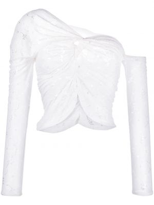 Блуза с дантела Yuhan Wang бяло