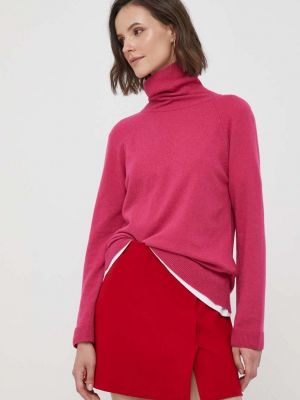 Шерстяной свитер United Colors Of Benetton розовый