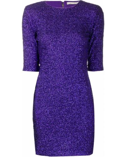 Платье миди с пайетками Alice+olivia, фиолетовое
