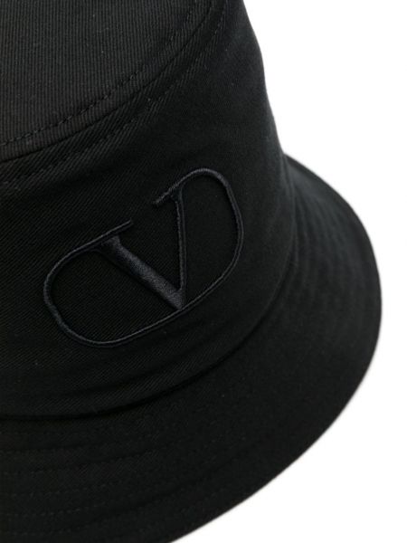 Bavlněný klobouk Valentino Garavani Pre-owned černý