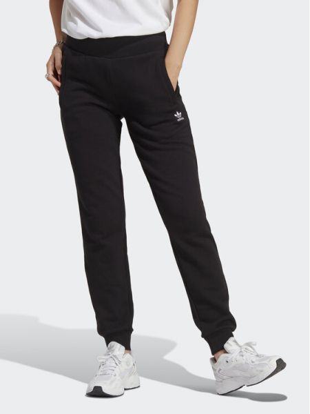 Αθλητικό παντελόνι σε στενή γραμμή Adidas μαύρο