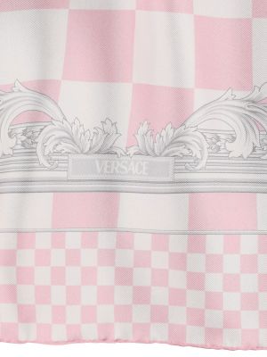 Pañuelo de seda con estampado Versace rosa