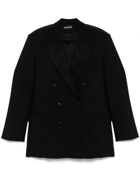 Dobbeltradet blazer David Koma sort