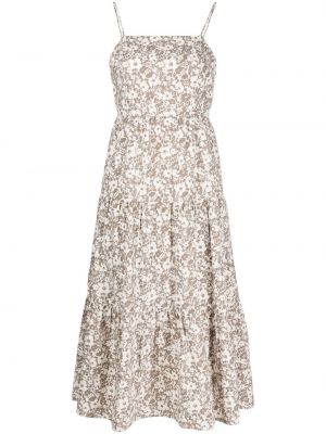 Sukienka midi z printem Rails, biały