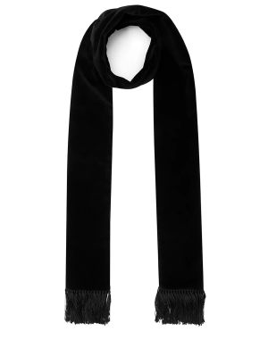 Бархатный шарф Dolce & Gabbana черный