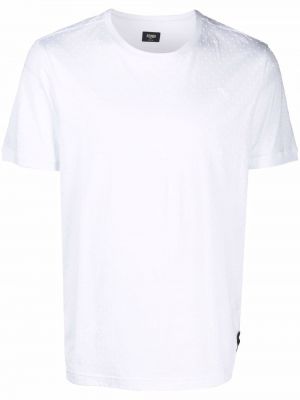 Camiseta con bordado con lunares Fendi blanco