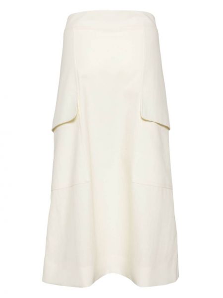 Bavlněné sukně Studio Nicholson bílé