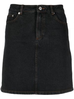 Džínsová sukňa A.p.c. čierna