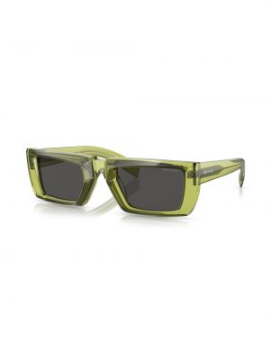 Sonnenbrille mit kristallen Prada Eyewear grün