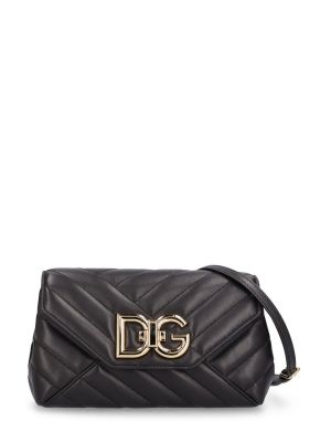 Ватирани кожени чанта за ръка Dolce & Gabbana