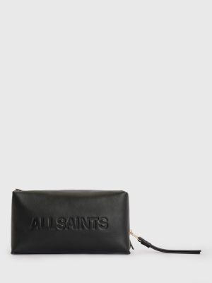 Кожаный кошелек Allsaints черный