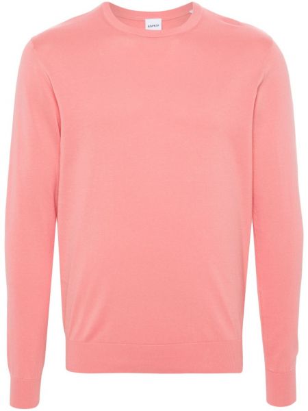 Růžový bavlněný svetr Aspesi