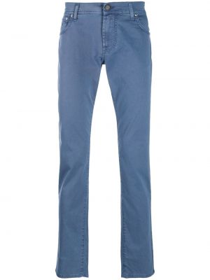 Modré rovné kalhoty Corneliani