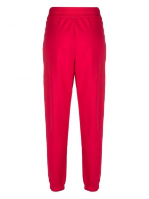 Haftowane spodnie sportowe Armani Exchange czerwone