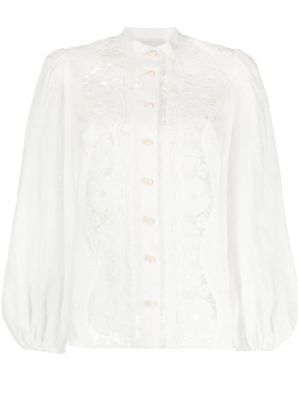 Čipkovaná košeľa Zimmermann biela