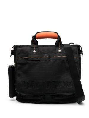 Кожени чанта за лаптоп Parajumpers черно