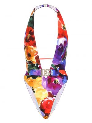 Kvetinové plavky s potlačou Dolce & Gabbana