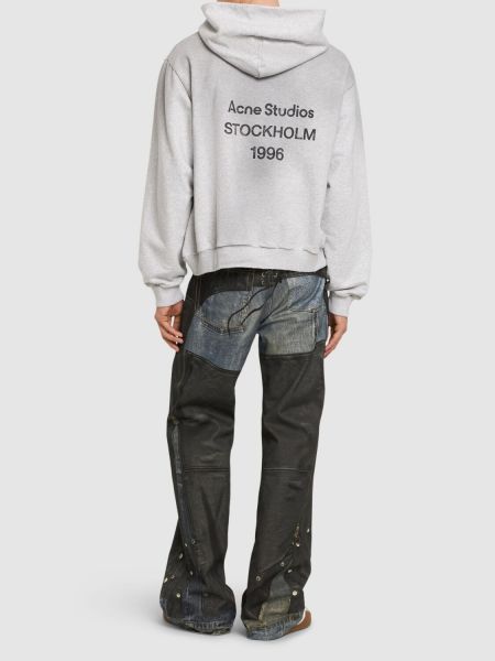 Pamuk kapüşonlu svetşört Acne Studios gri