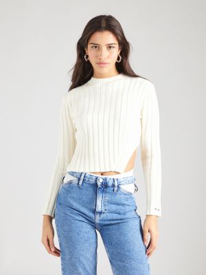 Памучен пуловер Calvin Klein бяло