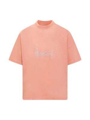 Koszulka z nadrukiem oversize Bonsai pomarańczowa
