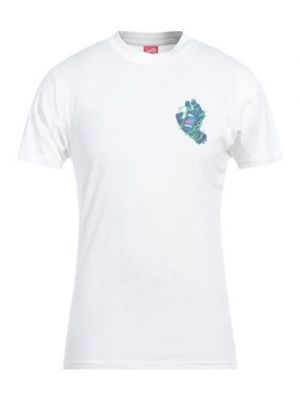 T-shirt di cotone Santa Cruz bianco