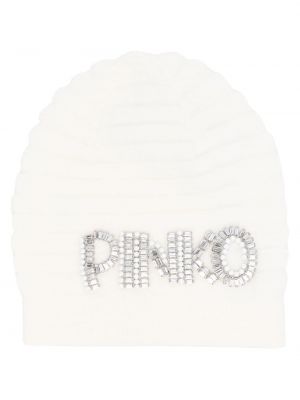 Mütze mit kristallen Pinko weiß