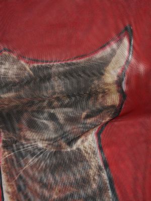 Rochie lunga cu imagine plasă Ottolinger roșu