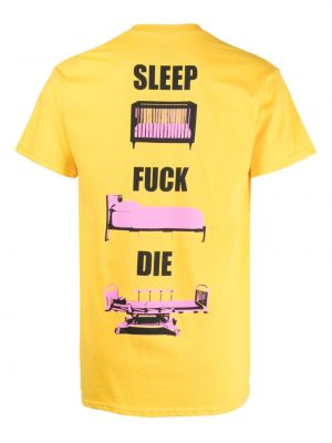 T-shirt en coton Pleasures jaune