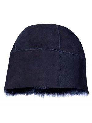 Кожаная шапка бини Infinity Leather черная
