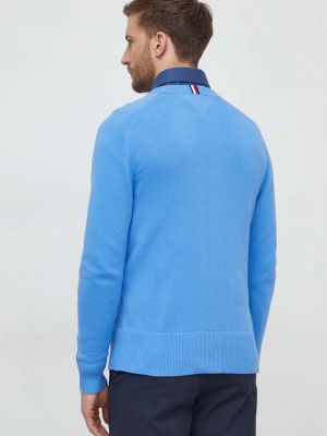 Bavlněný svetr Tommy Hilfiger modrý