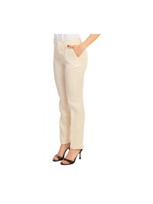 Pantalones chinos de lino Tagliatore beige