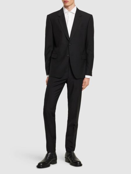 Tiftik yün blazer Alexander Mcqueen siyah