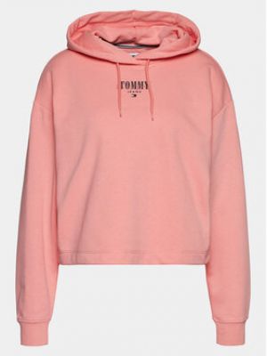Sweat large Tommy Jeans rose