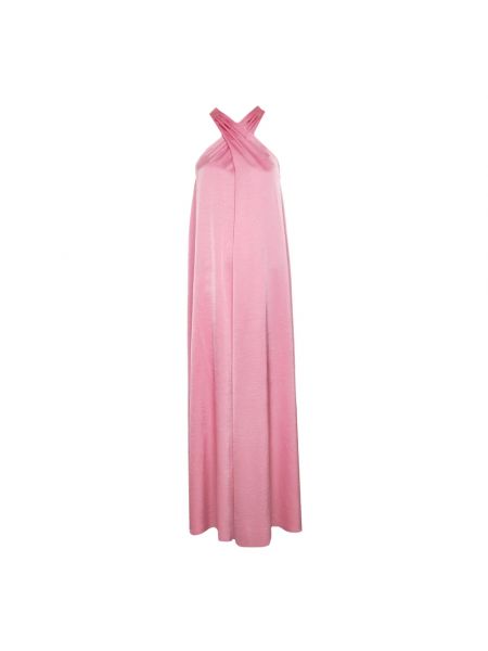 Satin neckholder-kleid Essentiel Antwerp pink