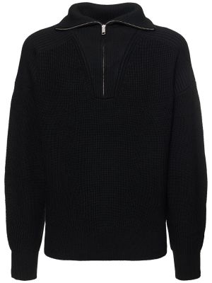 Вълнен пуловер с цип Marant черно