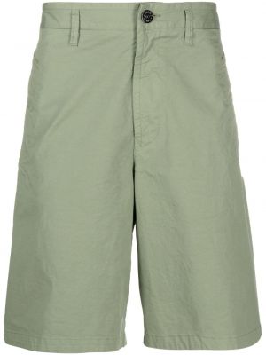 Pamučne bermuda kratke hlače bootcut Stone Island zelena