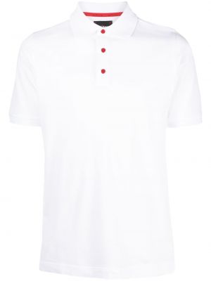 Памучна поло тениска Kiton бяло
