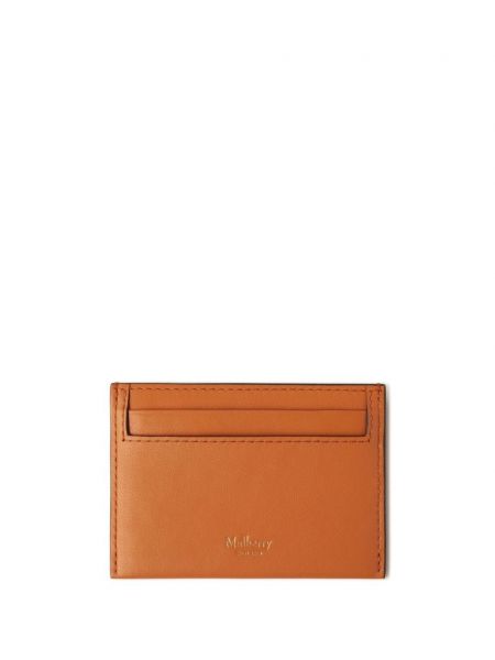 Leder kartenhalter Mulberry orange