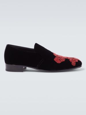 Pantofi loafer din piele de căprioară Alexander Mcqueen negru