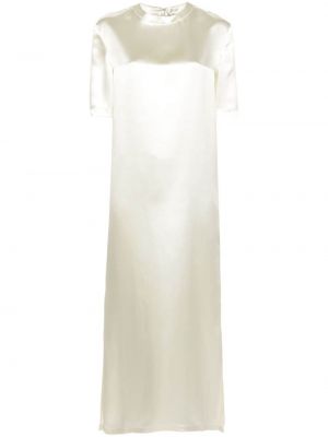 Сатенена миди рокля Loulou Studio бяло